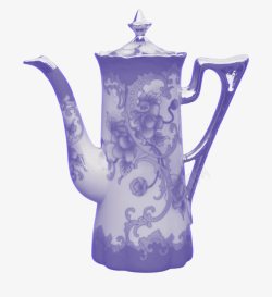 青花茶壶素材