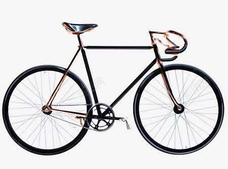 黑色自行车创意手绘png免抠素材_新图网 https://ixintu.com 创意 自行车 黑色