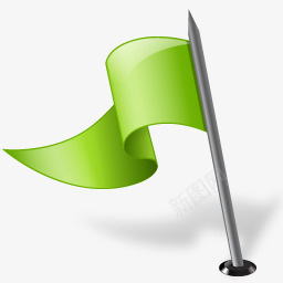 创意绿色小旗png免抠素材_新图网 https://ixintu.com 创意元素 创意绿色小旗 小旗子 装饰图案