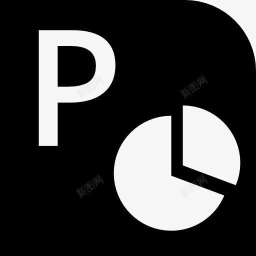 字母P和馅饼的图形在广场图标png_新图网 https://ixintu.com 仪表界面 信 字母 工具 按钮 派图形 界面 符号