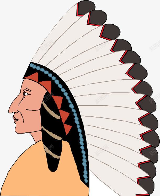 印第安人人物侧面png免抠素材_新图网 https://ixintu.com 人物侧面 卡通 印第安人 土著 非洲人物