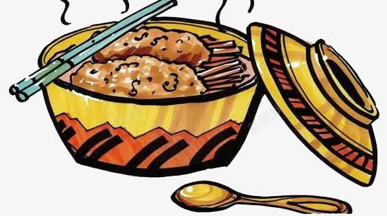 饭菜食物png免抠素材_新图网 https://ixintu.com 古典 复古 容器 插画 美食 食材 饭碗