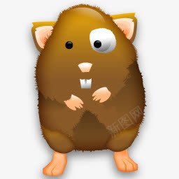 卡通棕色老鼠动物png免抠素材_新图网 https://ixintu.com 动物 卡通 棕色 老鼠