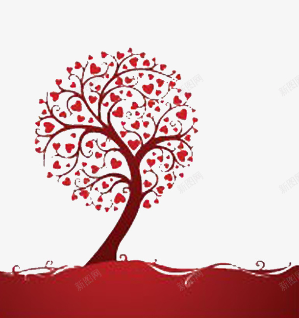 变形创意树png免抠素材_新图网 https://ixintu.com 变形树木免抠素材 变形树木图片 红色变形树木装饰 红色树木装饰png图片
