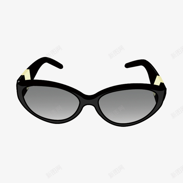 墨镜png免抠素材_新图网 https://ixintu.com 卡通 墨镜 夏天 女式墨镜 眼镜 黑色