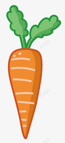 橙色线条卡通农作物素材