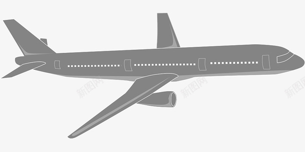 灰色的飞机png免抠素材_新图网 https://ixintu.com PNG图形 卡通 灰色 装饰 飞机