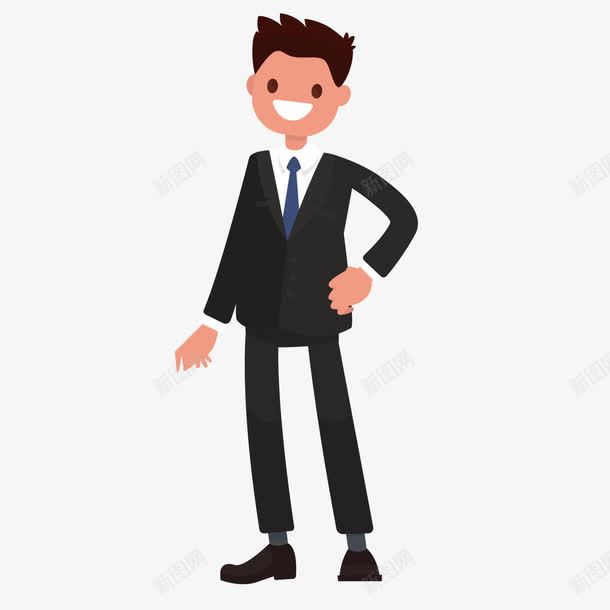 黑色质感西服职业装png免抠素材_新图网 https://ixintu.com 职业装 西服 质感 黑色