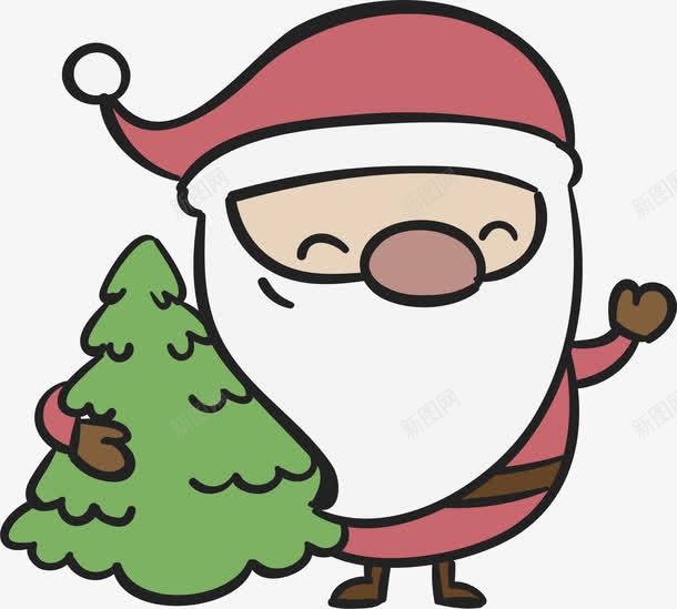 抱着圣诞树的圣诞老人png免抠素材_新图网 https://ixintu.com 圣诞树 圣诞老人 圣诞节 矢量png