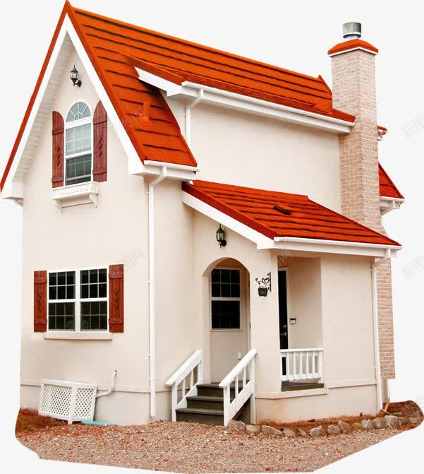 红色春天清新建筑png免抠素材_新图网 https://ixintu.com 建筑 春天 清新 红色