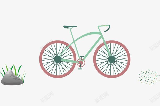 手绘自行车png免抠素材_新图网 https://ixintu.com 单车 卡通 手绘 脚踏车 自行车