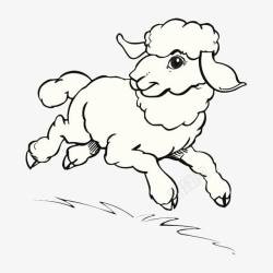 画羊手绘小羊高清图片