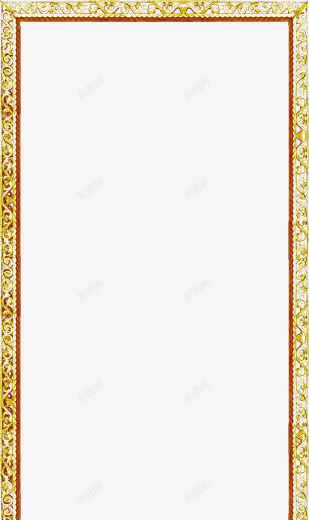 金色立体边框png免抠素材_新图网 https://ixintu.com 立体边框 边框 边框纹理 金色边框