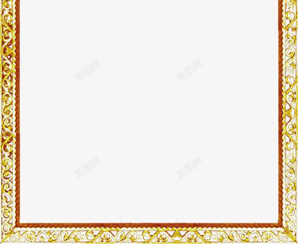 金色立体边框png免抠素材_新图网 https://ixintu.com 立体边框 边框 边框纹理 金色边框