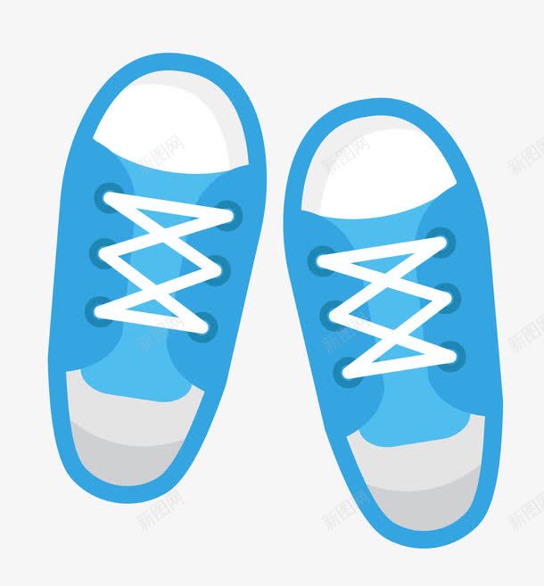 蓝色卡通鞋子png免抠素材_新图网 https://ixintu.com 卡通 蓝色 鞋子