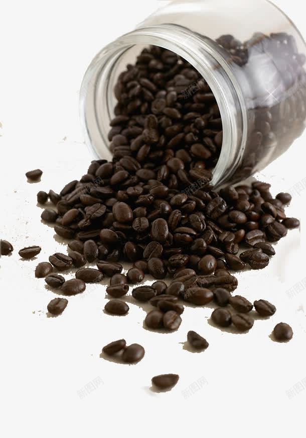 咖啡豆png免抠素材_新图网 https://ixintu.com 咖啡豆 打翻杯子 打翻的咖啡豆 翻倒 高清咖啡豆 黑色咖啡豆