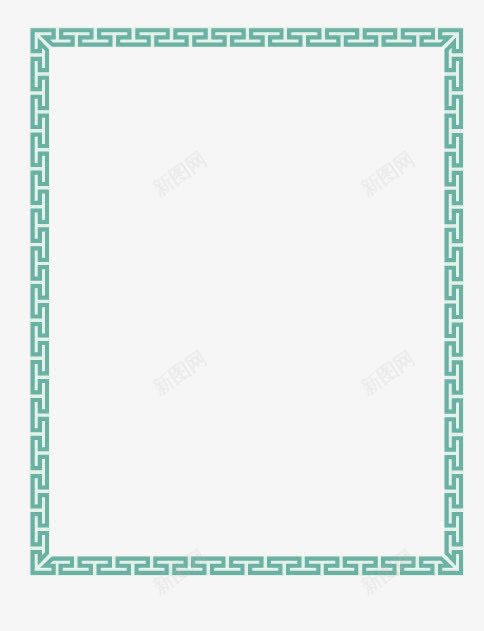 中国风绿色边框png免抠素材_新图网 https://ixintu.com 中国风 传统边框 古典风格