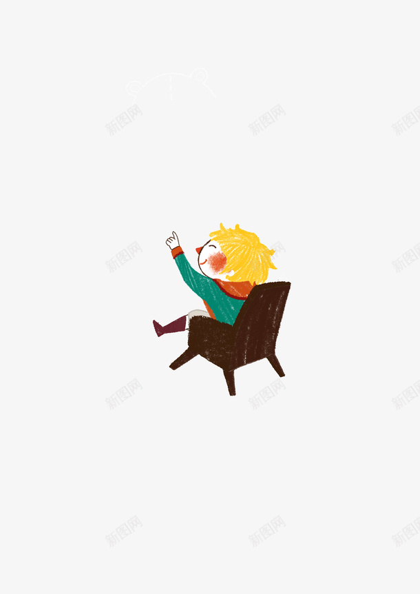 坐凳子的小孩png免抠素材_新图网 https://ixintu.com 坐凳子 小孩 绘画
