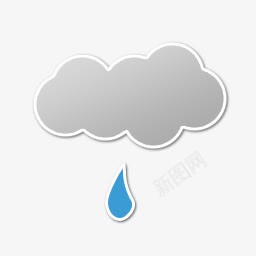 乌云雨滴图标png_新图网 https://ixintu.com 乌云 图标 设计 雨滴