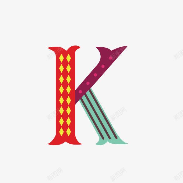 卡通字母马戏团字母字母Kpng免抠素材_新图网 https://ixintu.com 卡通字母 字母K 马戏团字母