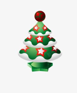 五角星卡通圣诞树素材