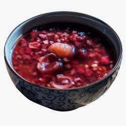 瓷碗粥瓷碗中的红豆粥高清图片