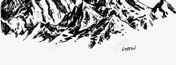 山脉png免抠素材_新图网 https://ixintu.com 创意山峰 小山 山峰 手绘山峰