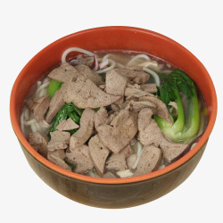 猪肝青菜面一碗素材