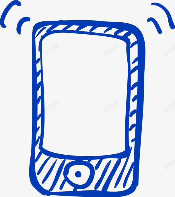 蓝色商务手机png免抠素材_新图网 https://ixintu.com 卡通手绘 商务 手机 电子产品 矢量图案 蓝色 金融