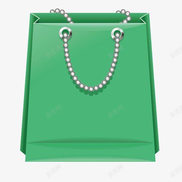 绿色手提袋购物袋矢量图ai免抠素材_新图网 https://ixintu.com 手提袋 绿色 购物袋 矢量图