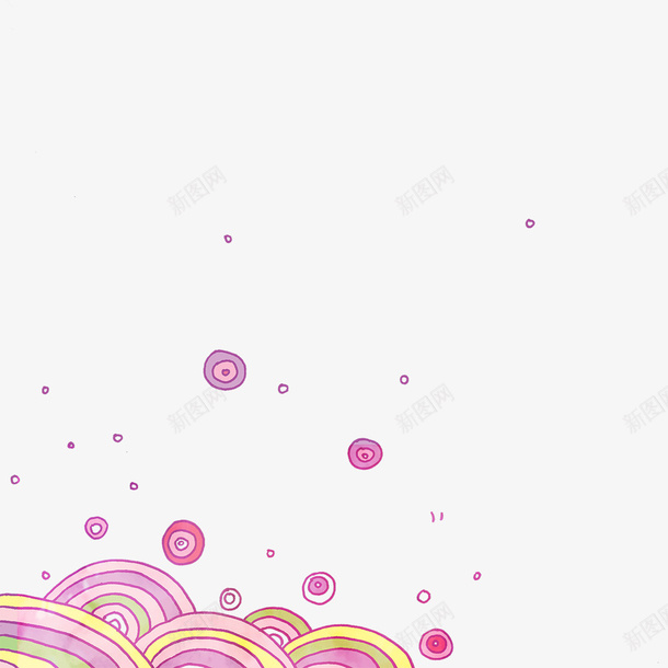 卡通粉色山坡png免抠素材_新图网 https://ixintu.com 卡通山坡 山坡 彩色山坡 粉色山坡