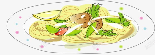 卡通意大利面png免抠素材_新图网 https://ixintu.com 创意 卡通 意大利面 美食 菜肴