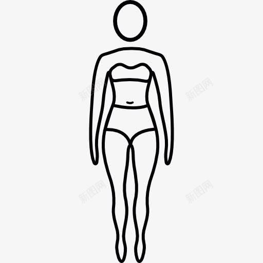 女人站在游泳衣图标png_新图网 https://ixintu.com 人 坚定 女性 游泳 站起来 训练