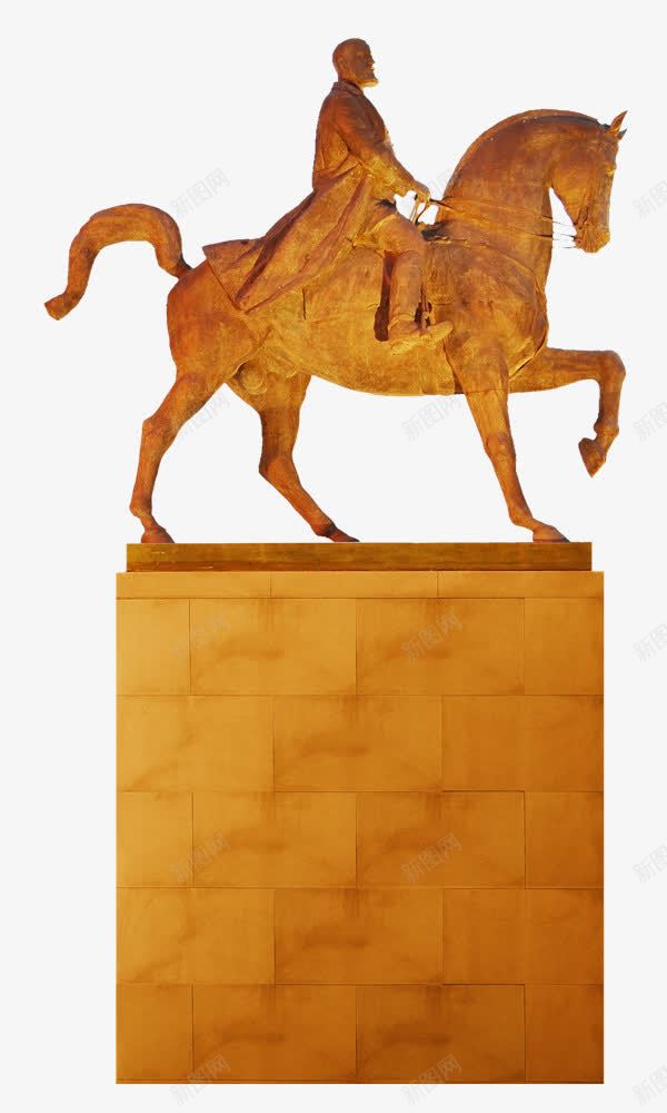 骑马人物雕像png免抠素材_新图网 https://ixintu.com 骑马人物雕像