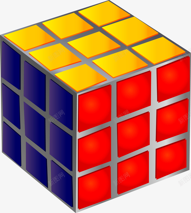 彩色魔方图png免抠素材_新图网 https://ixintu.com 几何图 几何立方 彩色 立方 立方体 立方图形 魔方图