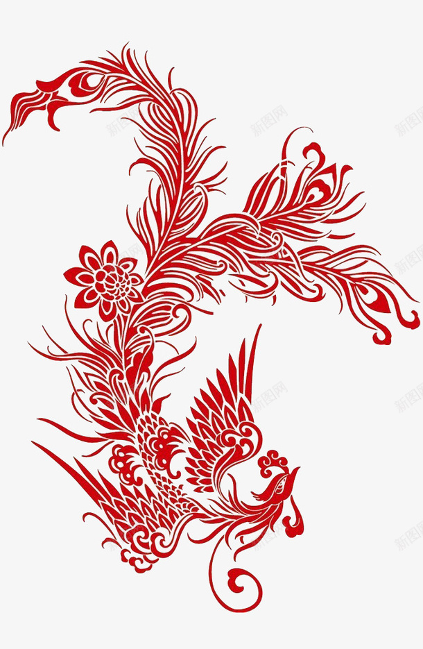 红色背景花纹装饰png免抠素材_新图网 https://ixintu.com 红色 背景 装饰 设计