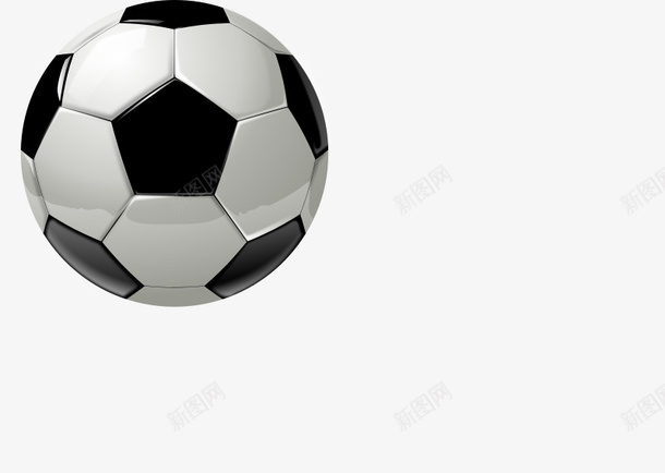 黑白色的卡通足球png免抠素材_新图网 https://ixintu.com 球 白色 足球 足球卡通