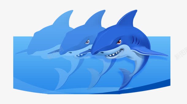 卡通大白鲨png免抠素材_新图网 https://ixintu.com 凶猛 卡通 大白鲨 海洋 鱼类