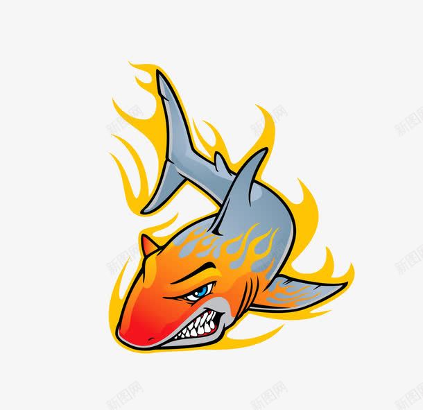 凶狠的鲨鱼png免抠素材_新图网 https://ixintu.com 凶狠 动物 卡通 鲨鱼