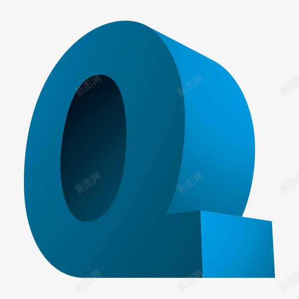 3D英语字母Qpng免抠素材_新图网 https://ixintu.com 3D 3D英语字母Q 字母Q 立体 英语 蓝色