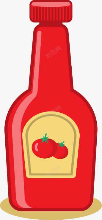 番茄酱瓶插图png免抠素材_新图网 https://ixintu.com 玻璃瓶 瓶子 番茄酱瓶