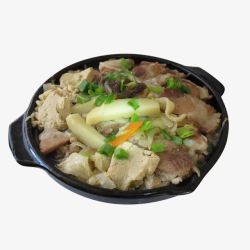 砂锅白菜粉条豆腐炖肉素材