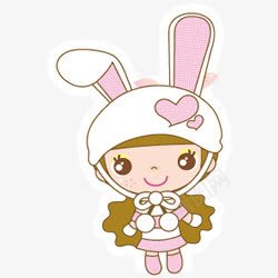 兔耳朵可爱男孩女孩图标png_新图网 https://ixintu.com 可爱 图标 女孩 男孩 耳朵