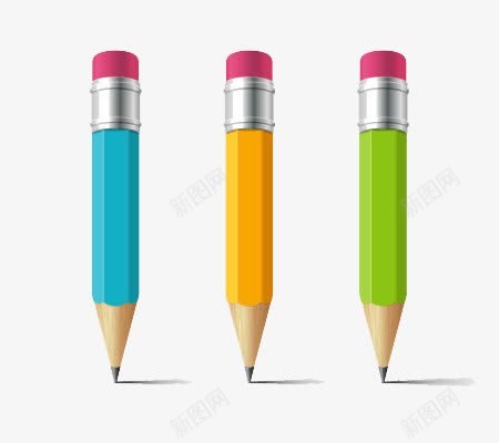 彩色铅笔png免抠素材_新图网 https://ixintu.com 卡通 彩色 铅笔
