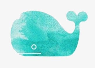 卡通蓝色鲸鱼png免抠素材_新图网 https://ixintu.com 动物 卡通 鲸鱼