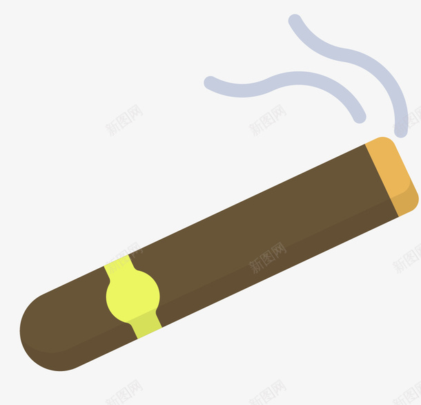 雪茄卡通风格png免抠素材_新图网 https://ixintu.com 卡通符号 绅士 绅士符号 绅士配件 雪茄