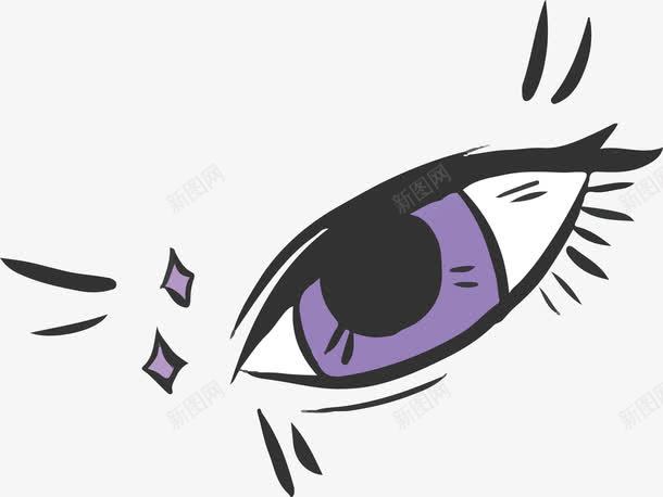 手绘人物眼睛png免抠素材_新图网 https://ixintu.com 人物眼睛 学习画画 手绘眼睛 眼睛 矢量png 紫色眼睛