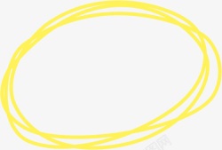 手绘黄色圈圈素材