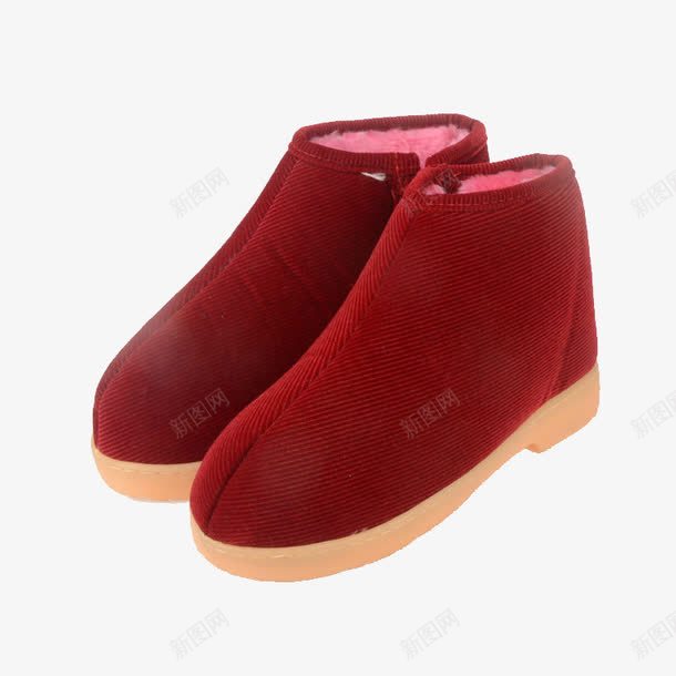 冬季保暖包跟拖鞋png免抠素材_新图网 https://ixintu.com 产品实物 包跟拖鞋 拖鞋 棉质拖鞋 深红色