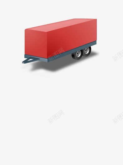 红色集装箱png免抠素材_新图网 https://ixintu.com 卸货车 红色 车子 集装箱